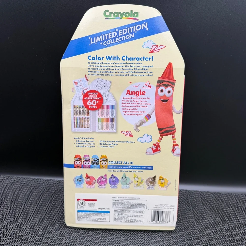 Crayola Limited Edition Art Set Angie Orange Red 60+ Pcs Retired Colors 04-0778